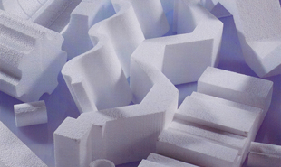 Custom Polystyrene shapes on display